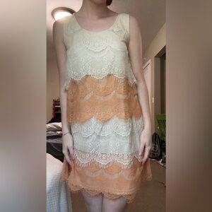 Tan Lace Dress